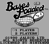 Bases Loaded GB (USA) Title Screen